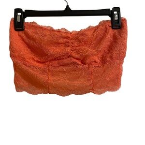 American Eagle Outfitters Women’s Orange Lace Bandeau Bra Size M